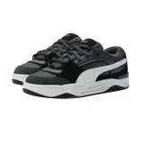 Championes Puma 180 color negro, con detalles en gamuza y cuero sintético.