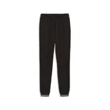Pantalón de jogging Puma color negro, con cintura elástica ajustable con cordón, puños acanalados en los tobillos y logo de la marca estampado en la pierna.