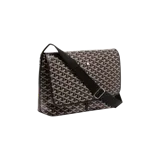 Bolso messenger Goyard modelo Capetien MM, con el característico estampado Goyardine en tonos marrones y negros, solapa frontal y correa ajustable de lona.