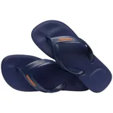 Ojotas Havaianas Top Max Comfort color negro con logo blanco en las tiras.