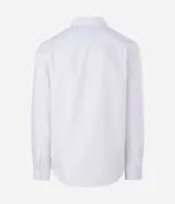 Camisa de microfibra de manga larga color negro, de calce regular, con cuello camisero y cierre frontal con botones. Incorpora tecnología Easy Care para un secado rápido y menor formación de arrugas.