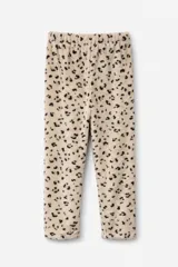 Pantalón de pijama con estampado animal print tipo leopardo, de corte recto y cintura elástica.
