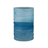 Cuello tubular Buff Reflective Ellbe Steel con diseño degradado en tonos celeste y azul.