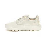 Zapatillas Caterpillar modelo Hex Lite Leather para mujer, color blanco hueso. Confeccionadas en cuero, con forro interno de materiales reciclados, plantilla de espuma PU moldeada, suela de EVA liviana y ajuste con cordones.