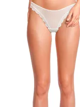 Colaless color blanco con borde de encaje.