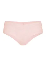 Panty tipo cheeky de algodón elástico en color rosa melange, con diseño sin costuras y bordes invisibles.