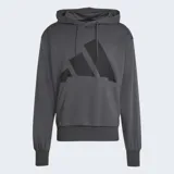 Buzo con capucha Adidas de corte estándar, confeccionado en felpa francesa. Presenta un diseño de hombros caídos, bolsillo tipo canguro, puños y bajo acanalados, y el logo de las 3 Barras estampado en gran tamaño en el pecho.
