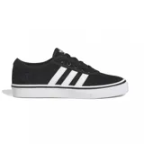 Zapatillas Adidas Adiease negras con las tres tiras blancas y suela blanca.