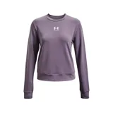 Remera Under Armour de mujer, color lila, de tejido Terry ultrasuave y ligero con la parte interior cepillada para mayor calidez.