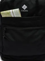 Mochila unisex Columbia Trail Traveler de 18 litros, color negro, con compartimento para portátil, bolsillos laterales para botellas y tecnología repelente al agua.
