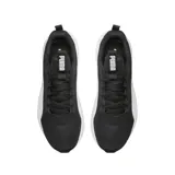 Championes Puma modelo Incinerate, color negro con detalles en blanco. Diseño deportivo con capellada de malla transpirable y suela de goma amortiguada.