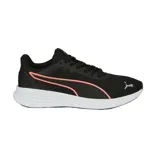 Championes Puma Transport Modern color negro con detalles en rosa y logo Puma en blanco.