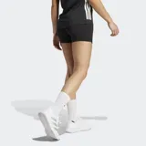 Short deportivo Adidas de ajuste ceñido, color negro, con cintura elástica y logo de la marca estampado en el frente. Confeccionado en tejido elástico con tecnología de secado rápido.