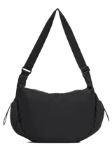 Bandolera Caterpillar modelo Michigan Crossbody, color negro, con múltiples bolsillos frontales con cordón ajustable y correa regulable.