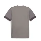 Remera de fútbol Puma del Club Atlético Peñarol, modelo Matchday Jersey de hombre. Diseño en color gris con inserciones de tela en malla en los laterales y en los puños, cuello redondo, logo Puma blanco en el pecho y escudo oficial del club.