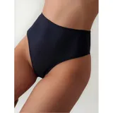 Pack de tres bombachas de bikini tipo colaless de tiro alto con detalle de fruncido en la parte posterior. Incluye una prenda en color negro, una en color blanco y una con estampado animal print de leopardo.