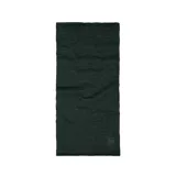 Cuello multifuncional Buff de lana merino, diseño ligero y sin costuras, en color verde oscuro jaspeado.