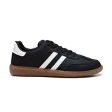 Championes urbanos American Sport Resh negros con detalles blancos y suela marrón.