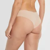 Pack de dos culottes color piel, invisibles de microfibra.