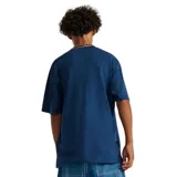 Remera azul con estampado del logo de Vans en el pecho.