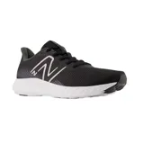Championes deportivos New Balance 411v3, color negro con logo plateado, diseñados para hombre.