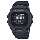 Reloj digital CASIO G-SHOCK GBD200-1DR para hombre, con caja y correa de resina negra. Cuenta con conectividad Bluetooth, acelerómetro, cronómetro, temporizador, alarma, calendario, luz LED y resistencia al agua hasta 200 metros.