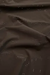 Camiseta deportiva de manga larga Zara Athleticz en colaboración con Ridar, color marrón, con tejido ligero perforado de secado rápido, cuello redondo y detalles de logos estampados.