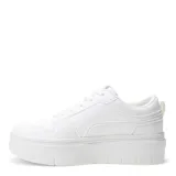 Championes negros con plataforma, cordones negros y logo plateado en la lengüeta. Suela de goma con diseño texturizado.