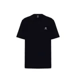 Remera negra de algodón con logo Converse Star Chevron bordado en el pecho.