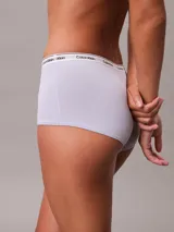 Bombacha hípster color lila de algodón elástico con cintura elástica con logo Calvin Klein.