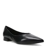 Zapatos de mujer Bottero de cuero color negro, con diseño en punta y taco cuadrado bajo.