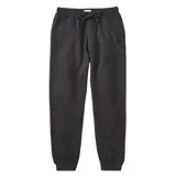 Pantalon de jogging color negro, con cintura elástica y puños acanalados en los tobillos.