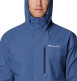 Campera impermeable Columbia Hikebound II con diseño de bloques de color en tonos azul. Cuenta con capucha ajustable, cierre frontal, bolsillo con cierre en el pecho y bolsillos laterales. Incluye puños y dobladillo ajustables para mayor protección.