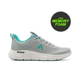 Championes deportivos American Sport modelo Cody, color gris con detalles en turquesa, con suela antideslizante y tecnología memory foam.