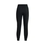 Pantalón tipo jogger Under Armour de corte ajustado, color negro, con cintura ancha y plana, bolsillos laterales abiertos y puños elásticos en los tobillos.