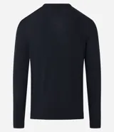 Suéter masculino de cuello redondo y manga larga, confeccionado en tejido de punto liso. Presenta un diseño básico y versátil, ideal para uso diario.