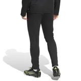 Pantalón deportivo Adidas Entrada Training, color negro, de corte ajustado con cintura elástica y el logo de la marca estampado en blanco en la pierna.