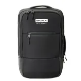 Mochila Rip Curl modelo F-Light Slim de 18 litros, color negro. Cuenta con compartimento principal con cierre, bolsillo frontal con cierre, bolsillo forrado en polar para gafas, portabotellas externo y espacio para laptop de 13 pulgadas.