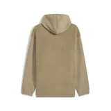 Campera con cierre frontal completo, confeccionada en una combinación de tejido polar liso y textura tipo corderito en el frente. Cuenta con capucha, bolsillos laterales y el logo de la marca bordado en el pecho.