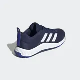 Championes de entrenamiento Adidas Everyset color azul marino con las icónicas tres tiras laterales en blanco. Presentan una mediasuela de doble densidad para mayor estabilidad y una suela de caucho con agarre multidireccional.