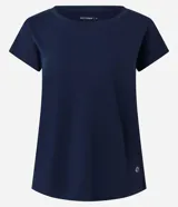 Remera deportiva Get Over de microfibra texturizada color rojo, con mangas cortas, cuello redondo y corte holgado.