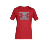 Remera deportiva Under Armour roja con logo gris en el pecho.
