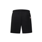 Short deportivo negro con cintura elástica ajustable con cordón, logo del Inter de Miami en la pierna izquierda y la palabra "MIAMI" en la pierna derecha.