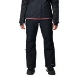 Pantalón de nieve Columbia Bugaboo II Omni-Heat de color negro, diseñado con tecnologías Omni-Tech y Omni-Heat para impermeabilidad, transpirabilidad y retención de calor. Cuenta con cintura ajustable con lengüetas, bolsillos con cremallera, polainas internas y dobladillo reforzado, ideal para esquí y deportes de invierno.