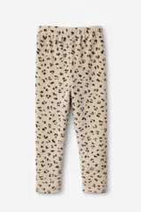 Pantalón de pijama con estampado animal print tipo leopardo, de corte recto y cintura elástica.