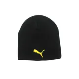 Gorro de lana negro con escudo del Club Atlético Peñarol bordado en amarillo. Es reversible y del otro lado tiene rayas horizontales amarillas y negras.
