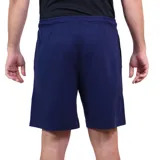 Short deportivo negro de hombre, con cintura elástica ajustable con cordón y logo de la marca en blanco en la pierna izquierda.