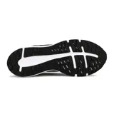 Championes Asics Patriot 12, color negro con detalles en azul y suela blanca.