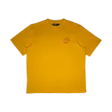 Remerón oversize amarillo de jersey 100% algodón, con bordado en el pecho y estampa en la espalda.