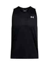 Musculosa deportiva Under Armour de corte holgado, confeccionada en tejido técnico ultrasuave de secado rápido con tecnología de control de olores. Presenta cuello redondo y logo de la marca estampado en el pecho.